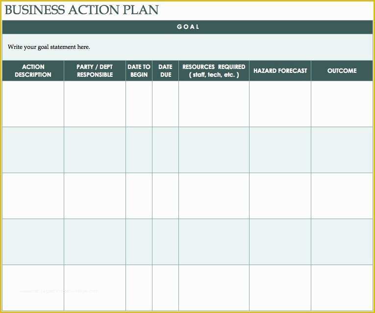 Business Plan Template Free Download Of Free Action Plan Templates Smartsheet
