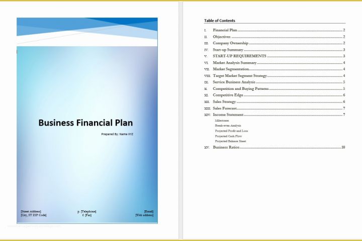 Business Plan Template Free Of Business Financial Plan Template – Microsoft Word Templates