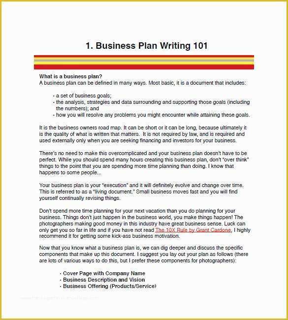 Business Plan Template Free Of Graphy Business Plan Template 11 Free Word Excel