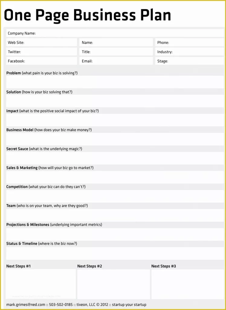 Business Plan Template Free Of New Business Plan Template