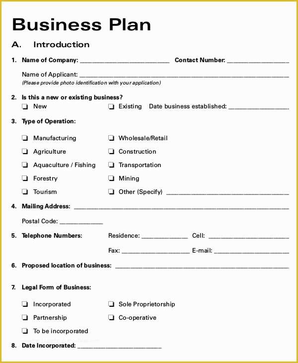 Business Plan Template Pdf Free Download Of 20 Business Plan Templates