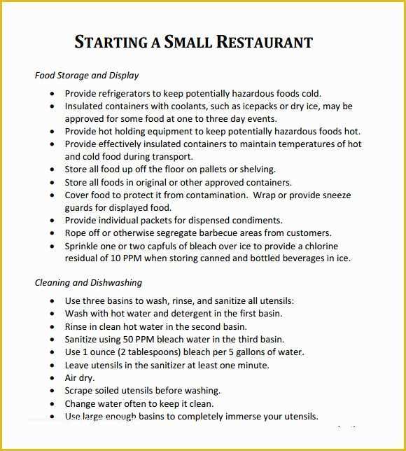 Business Plan Template Pdf Free Download Of Restaurant Business Plan Template 7 Download Free