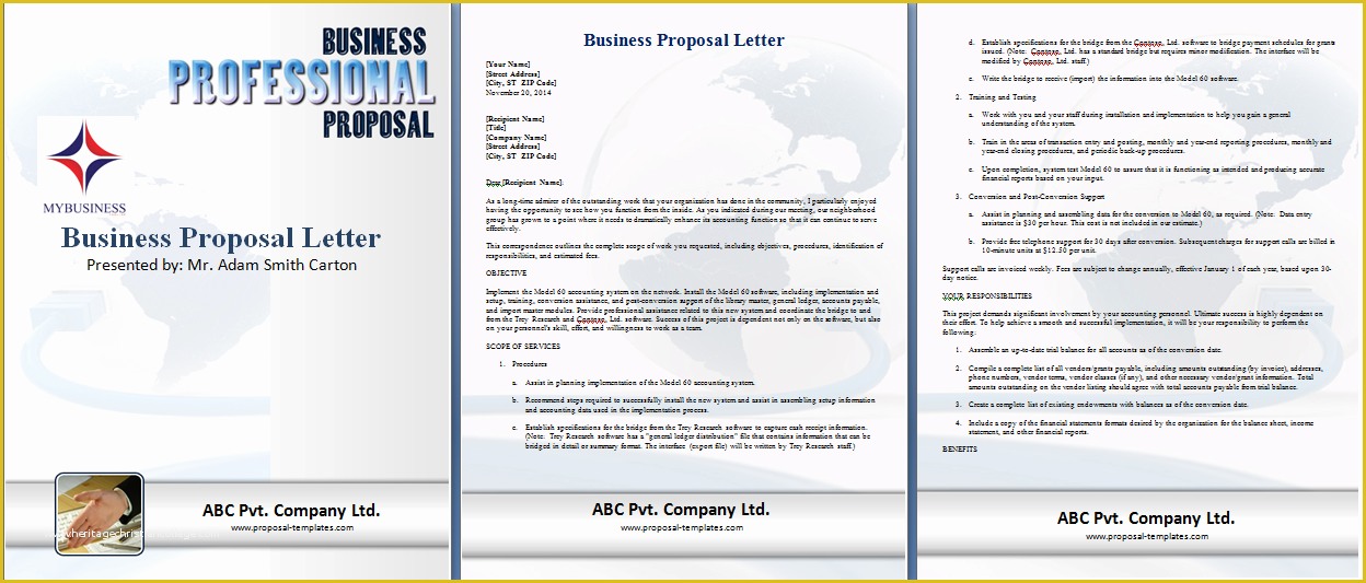 Business Proposal Template Doc Free Download Of Business Proposal Template Microsoft Word