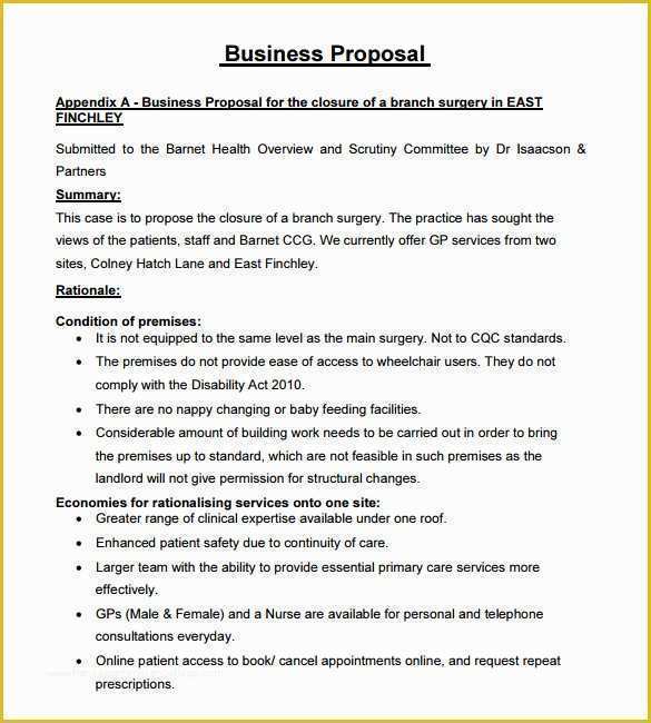 Business Proposal Template Free Download Of 18 Business Proposal Samples