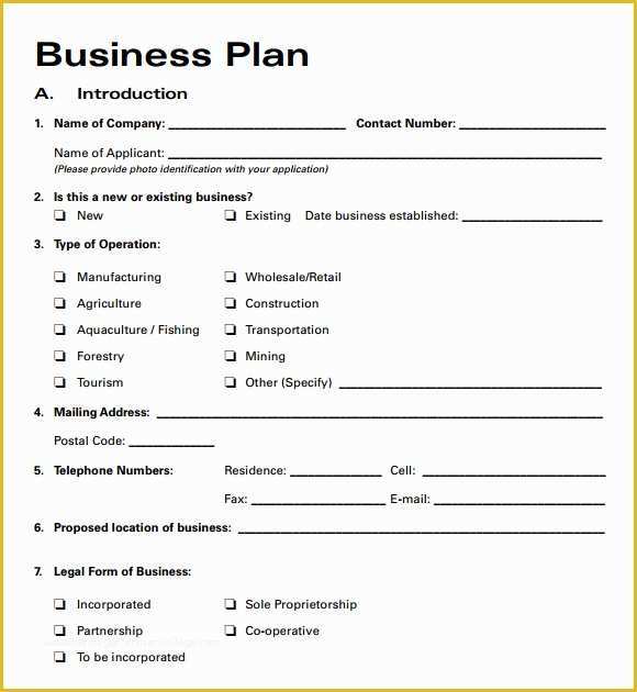 Business Proposal Template Free Download Of Business Plan Templates Free