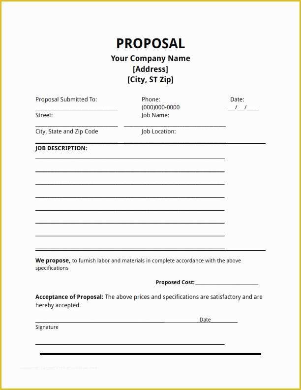 Business Proposal Template Free Download Of Free Proposal Template