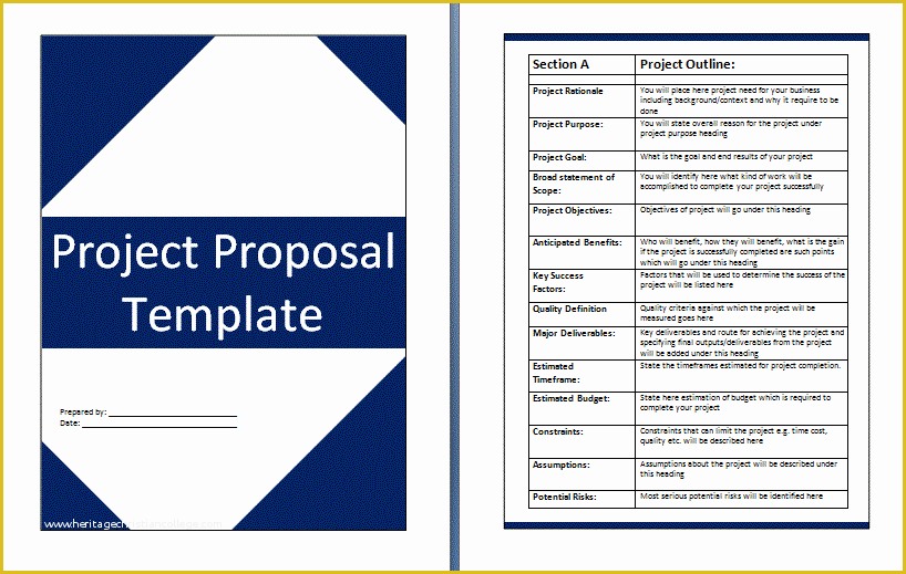 Business Proposal Template Free Download Of Project Proposal Template Word Download Henrycmartin