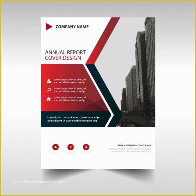 Business Prospectus Template Free Of Business Brochure Template with Red Geometric Shapes
