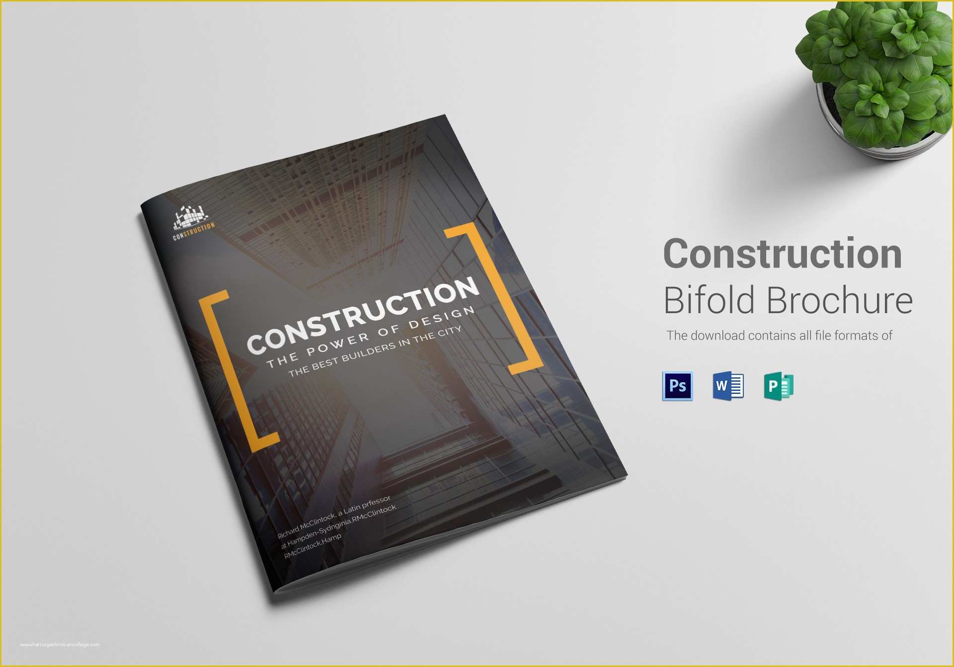 Business Prospectus Template Free Of Construction Pany Brochure Design Template In Word Psd