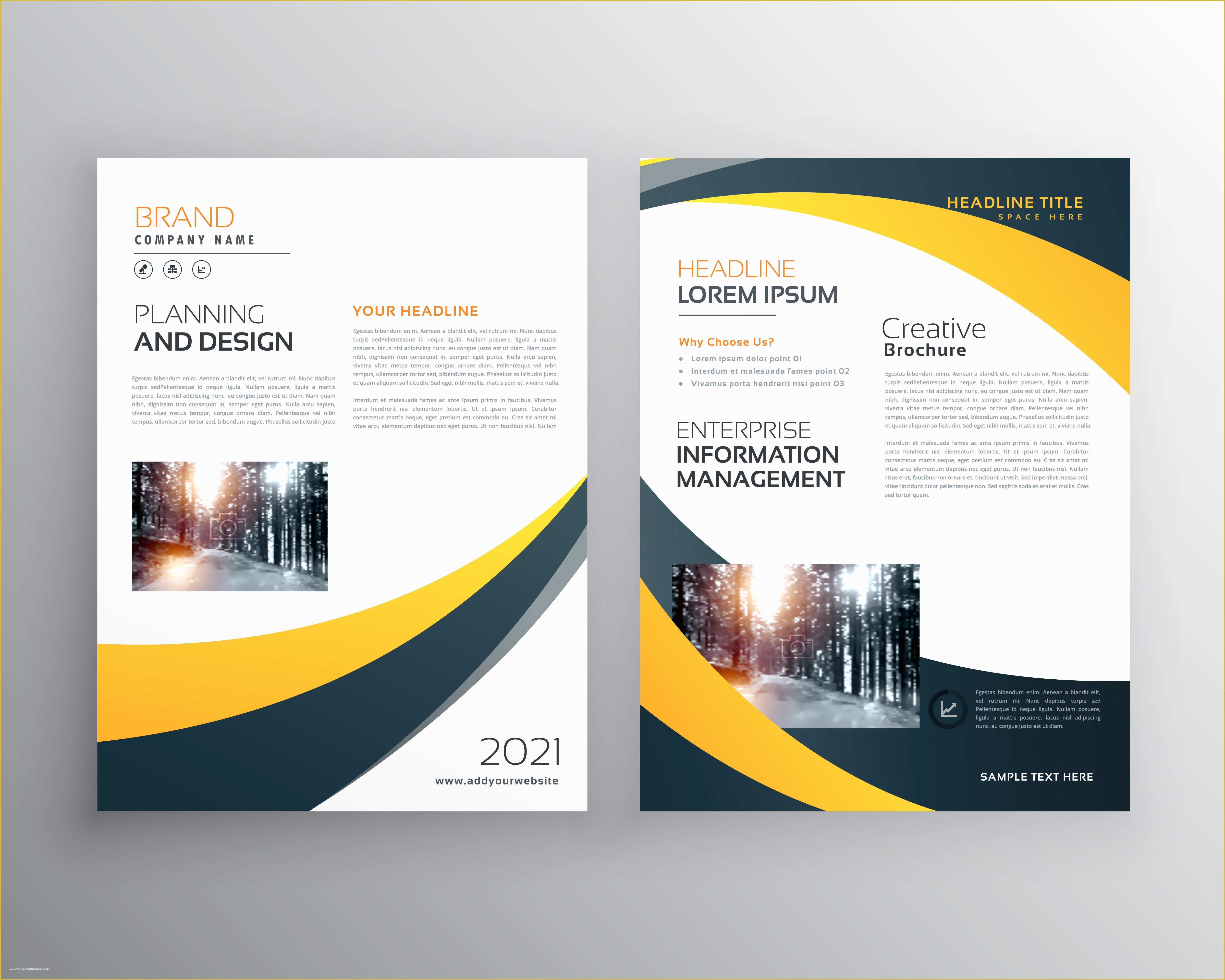 Business Prospectus Template Free Of Modern Business Brochure Design Template with Yellow Black