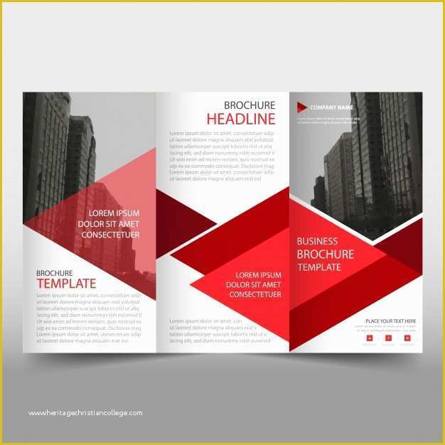 Business Prospectus Template Free Of Red and White Trifold Business Brochure Template Vector