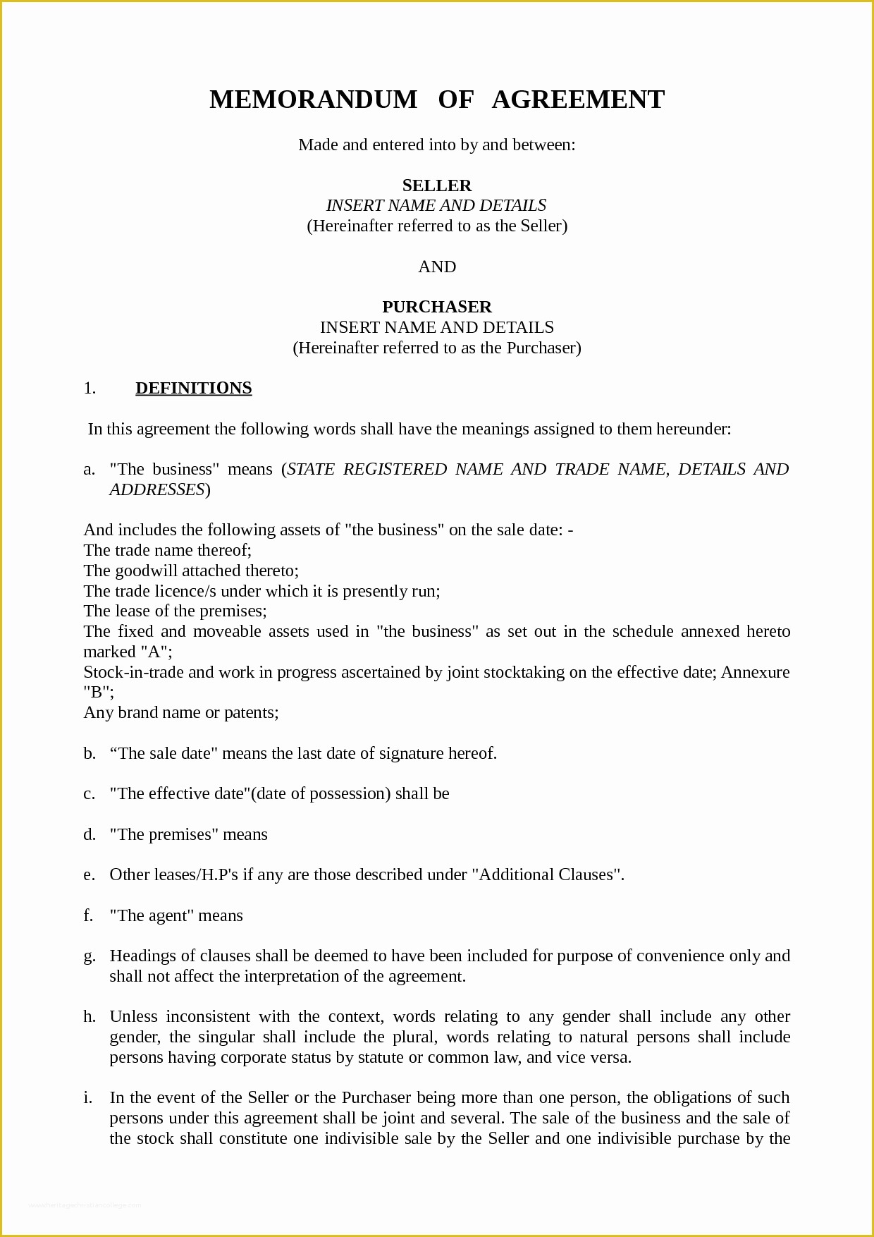 Business Sale Agreement Template Free Of 10 Best Of Business Sales Agreement Contract