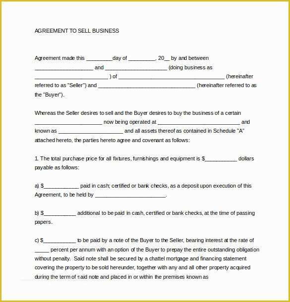 Business Sale Agreement Template Free Of 27 Sales Agreement Templates Word Google Docs Apple