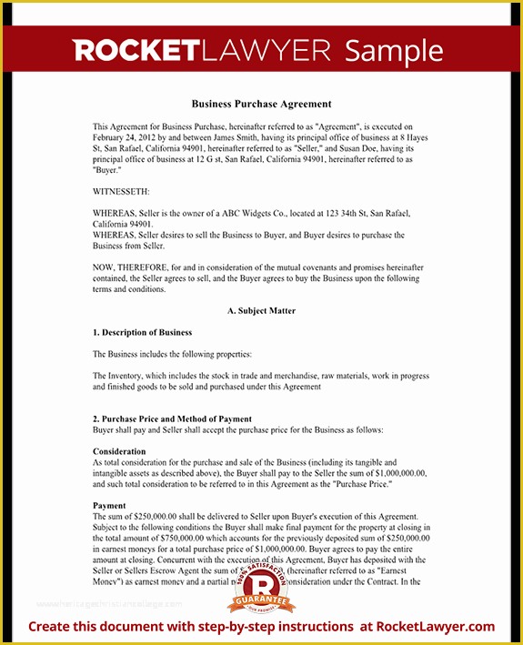 Business Sale Agreement Template Free Of Business Purchase Agreement Contract form with Template