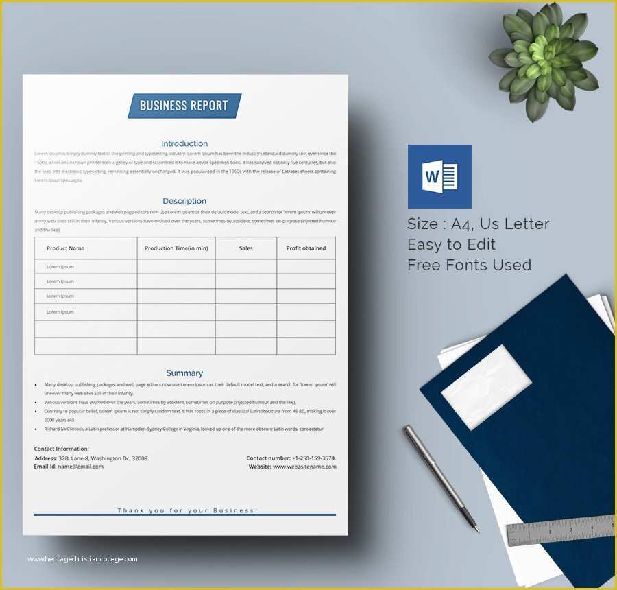Business Templates Free Of 40 Business Report Templates Google Docs Apple Pages