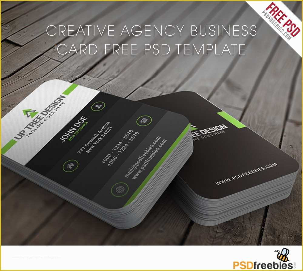 Business Templates Free Of Creative Agency Business Card Free Psd Template