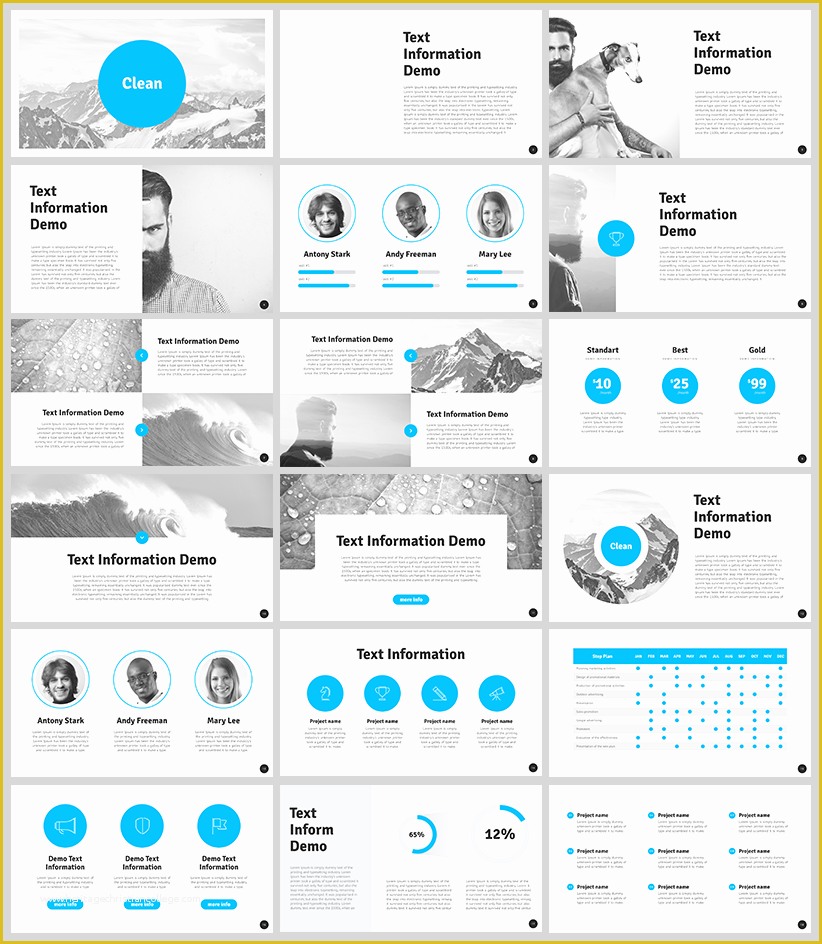 Business Templates Free Of Free Clean Powerpoint Template for Designers with 18