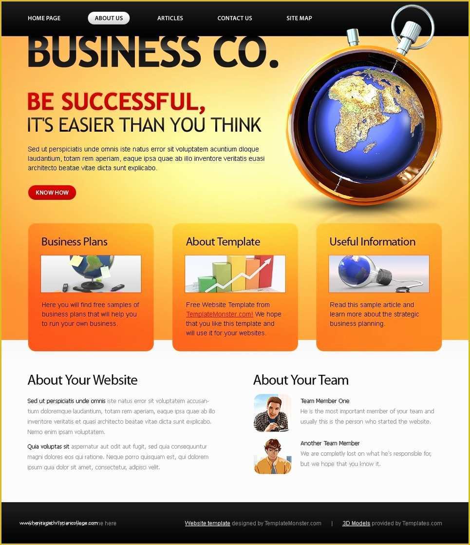 Business Templates Free Of Free Website Template Business Pany