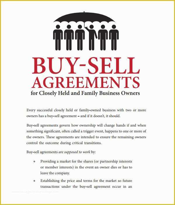 Buyout Agreement Template Free Of 18 Sample Buy Sell Agreement Templates Word Pdf Pages