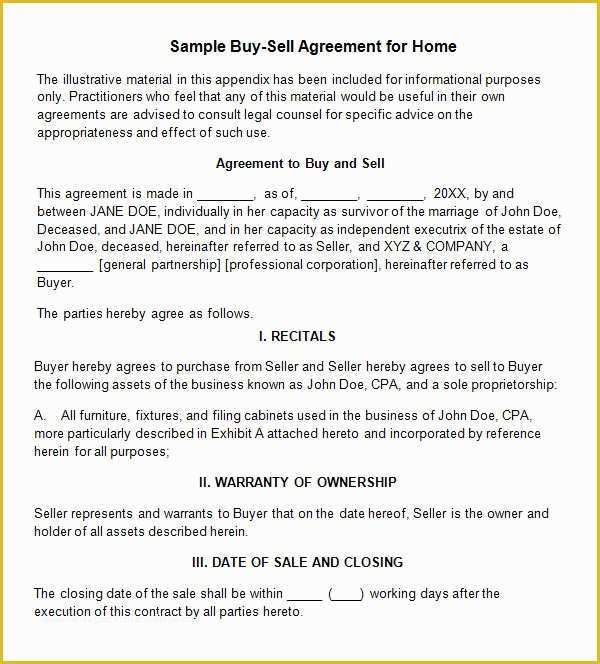 Buyout Agreement Template Free Of 18 Sample Buy Sell Agreement Templates Word Pdf Pages