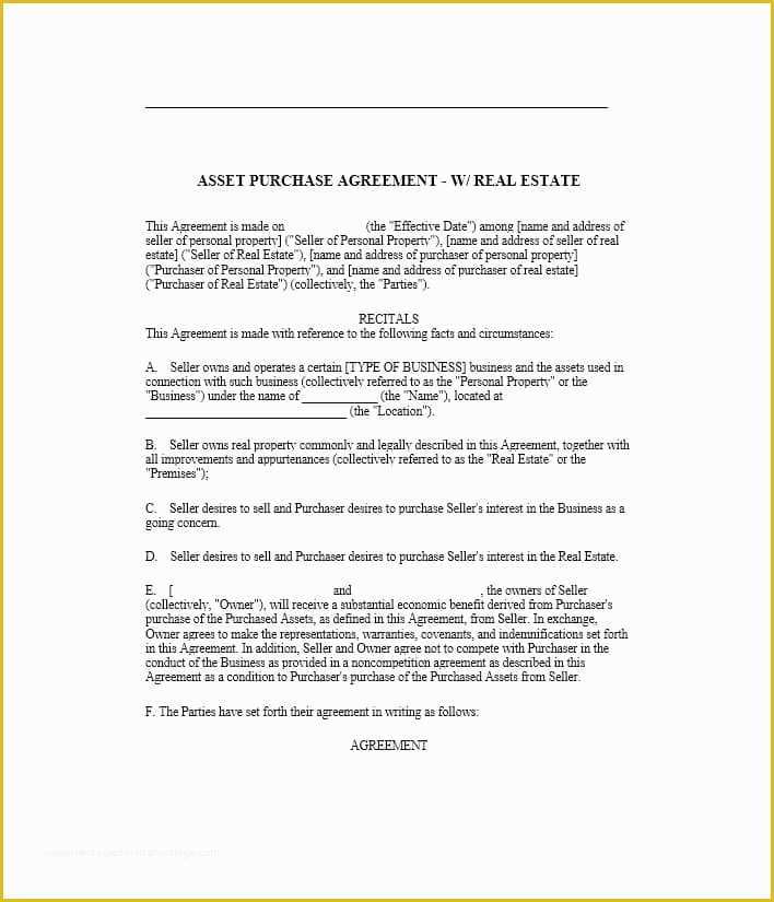 Buyout Agreement Template Free Of 37 Simple Purchase Agreement Templates [real Estate Business]