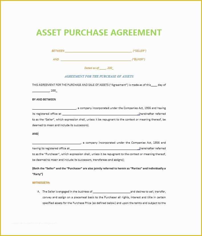 Buyout Agreement Template Free Of 37 Simple Purchase Agreement Templates [real Estate Business]
