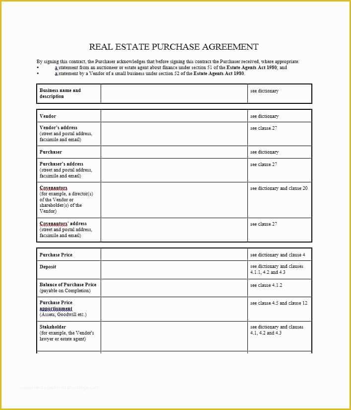 Buyout Agreement Template Free Of 37 Simple Purchase Agreement Templates [real Estate Business]