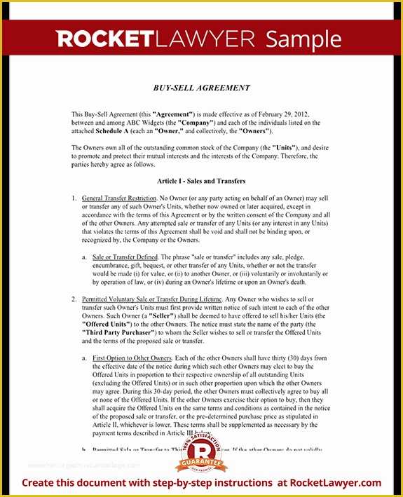 Buyout Agreement Template Free Of Buy Sell Agreement form Sample Buy Sell Agreement Template