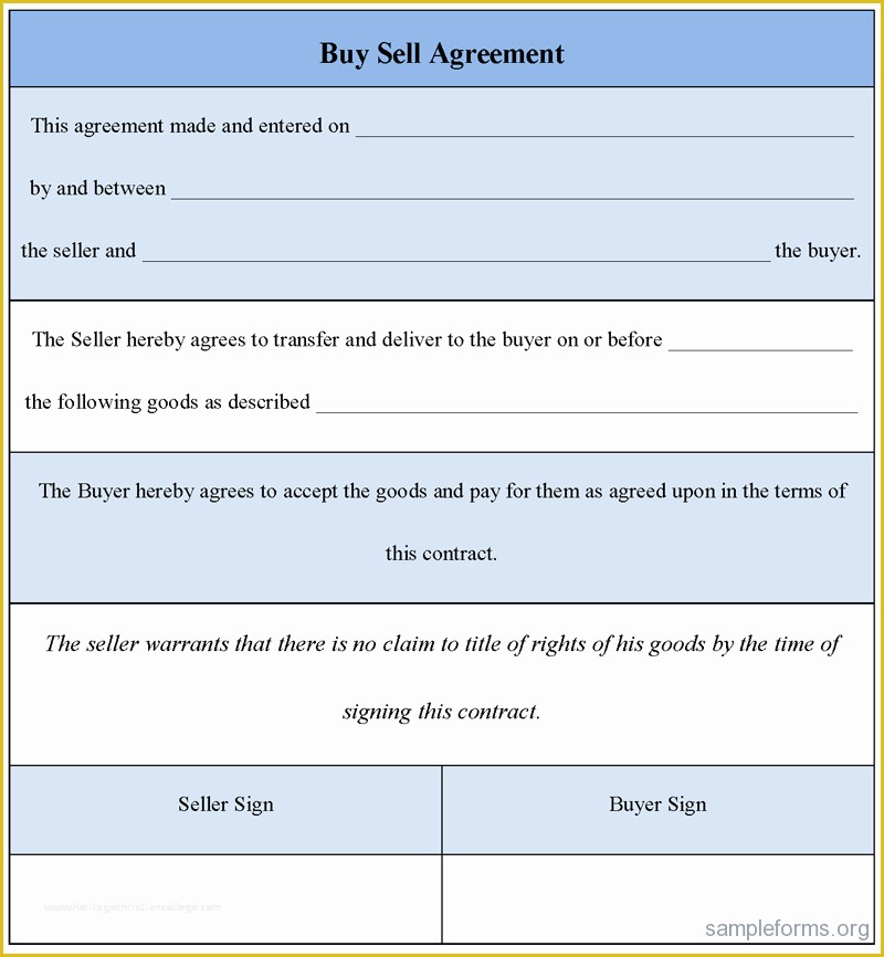 Buyout Agreement Template Free Of Sample Buy Sell Agreement Template Free Printable Documents