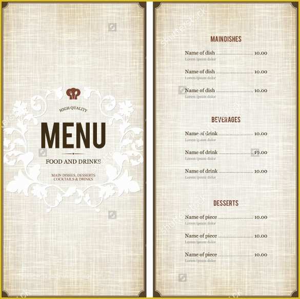 Cafe Menu Design Template Free Download Of 38 Menu Design Templates Free Psd Eps Documents