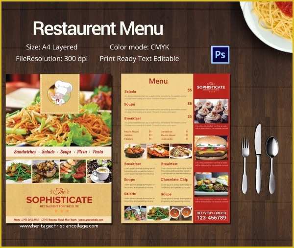 Cafe Menu Design Template Free Download Of Restaurant Menu Template 45 Free Psd Ai Vector Eps