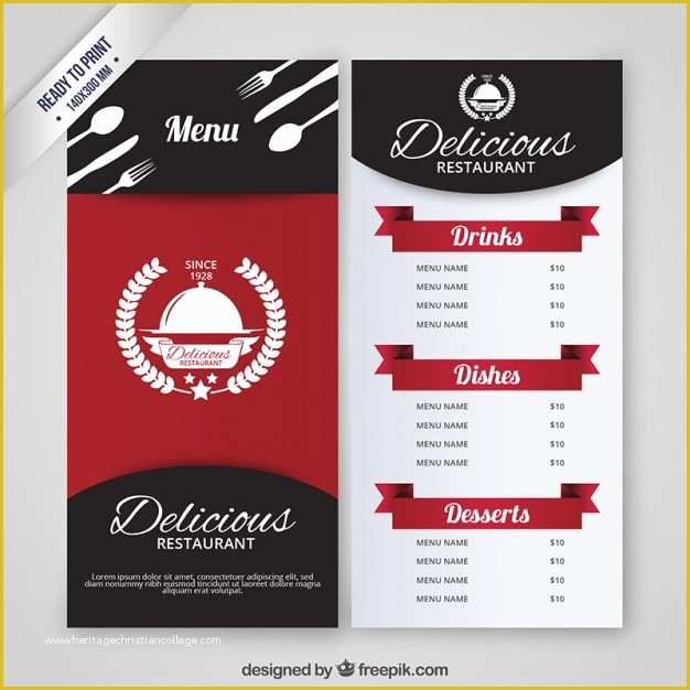 Cafe Menu Design Template Free Download Of Restaurant Menu Template Vector