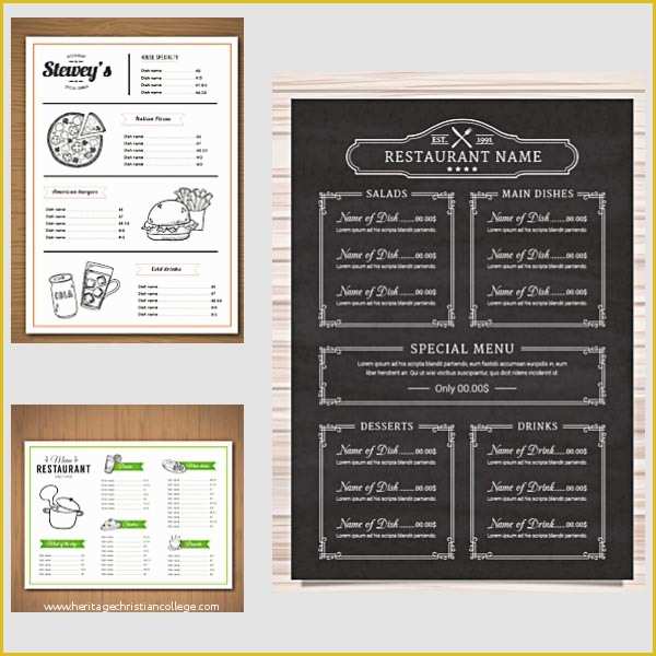 Cafe Menu Design Template Free Download Of Restaurant Menu Vector Templates