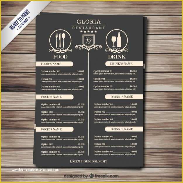 Cafe Menu Design Template Free Download Of Retro Menu Vector