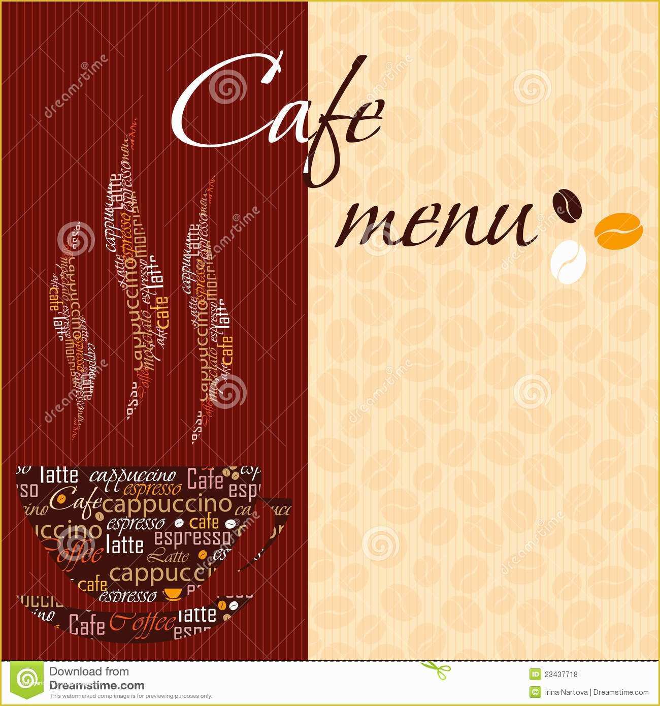 Cafe Menu Design Template Free Download Of Template A Cafe Menu Royalty Free Stock S Image