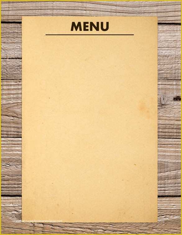 Cafe Menu Template Free Download Of 37 Blank Menu Templates Pdf Ai Psd Docs Pages