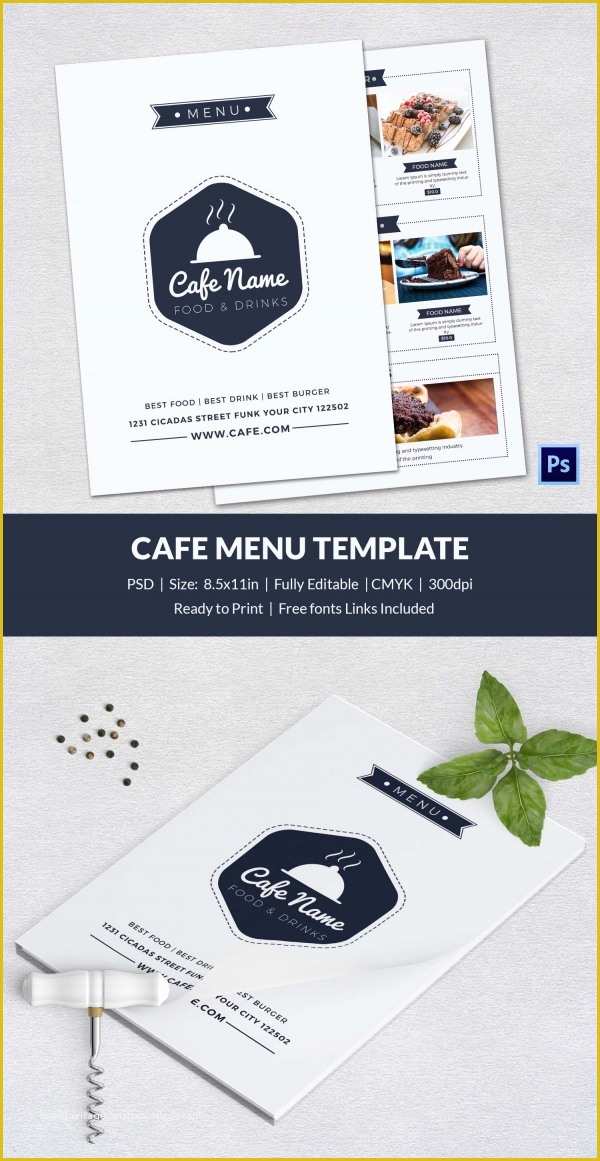 Cafe Menu Template Free Download Of Cafe Menu Template 40 Free Word Pdf Psd Eps