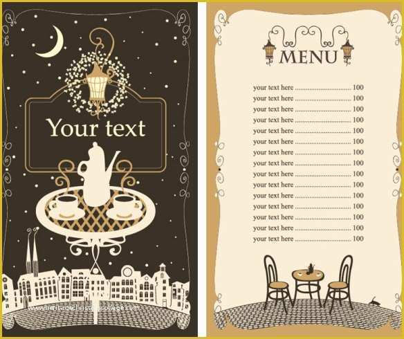 Cafe Menu Template Free Download Of Set Of Cafe and Restaurant Menu Cover Template Vector Free