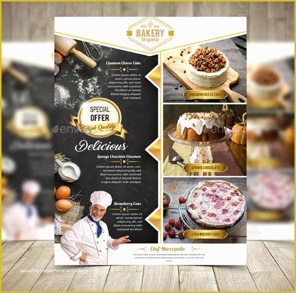 Cake Brochure Template Free Download Of 15 Bakery Flyers