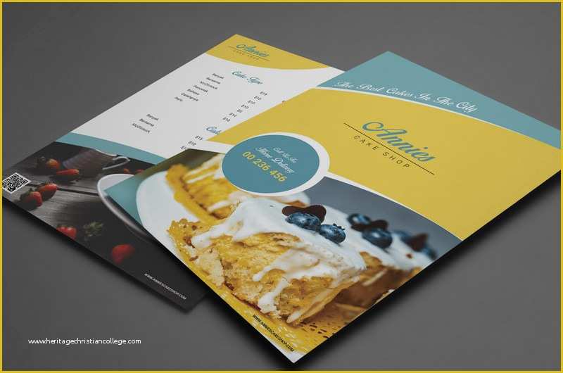 Cake Brochure Template Free Download Of 50 Free Restaurant Menu Templates Food Flyers & Covers