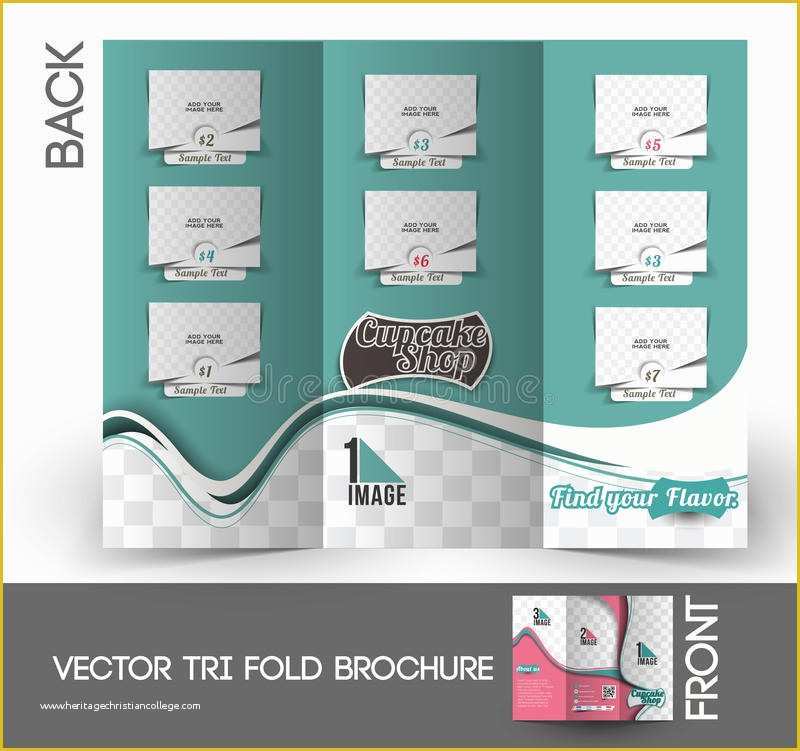 Cake Brochure Template Free Download Of Cup Cake Shop Tri Fold Brochure Stock Vector Image
