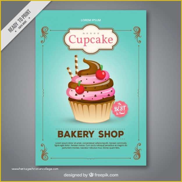 Cake Brochure Template Free Download Of Thorough Cupcake Bakery Shop Flyer Vector
