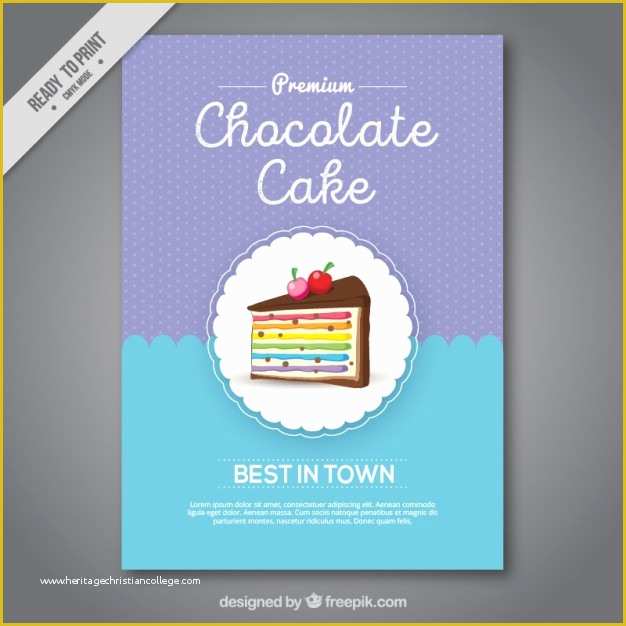 Cake Brochure Template Free Download Of Wonderful Cake Sweet Shop Brochure Vector