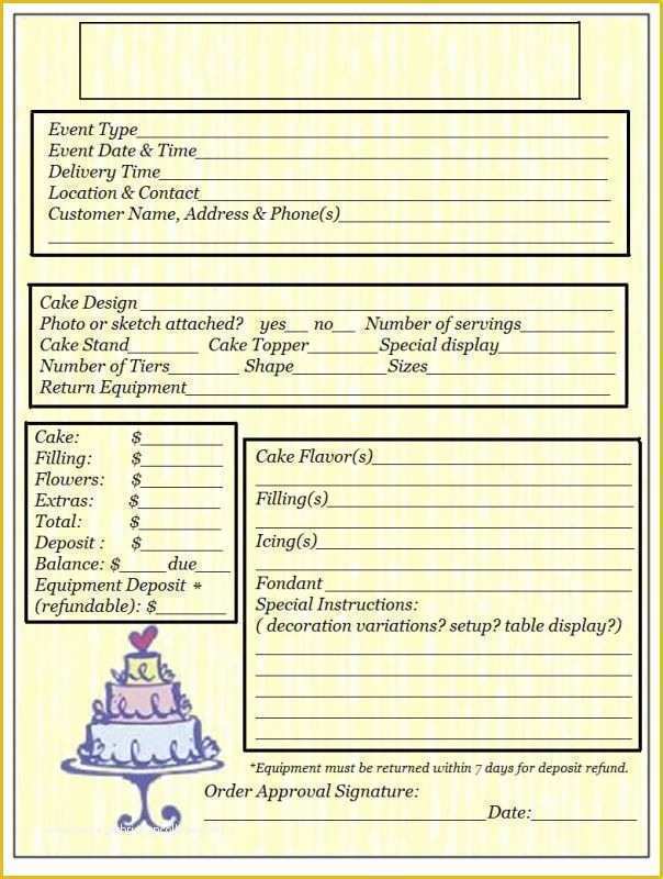Cake Pop order form Template Free Of 78 Images About Cake order forms On Pinterest