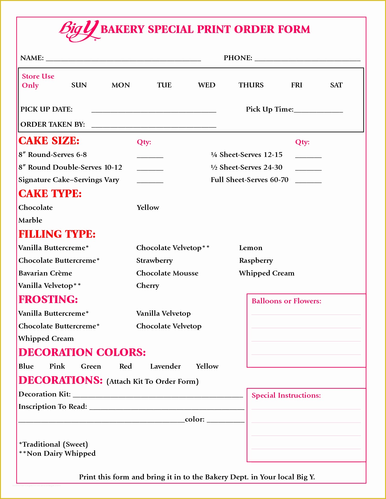 Cake Pop order form Template Free Of 8 Best Of Sheet Cake Templates Printable Cake