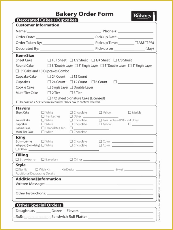 Cake Pop order form Template Free Of Cake order form Google Search Business