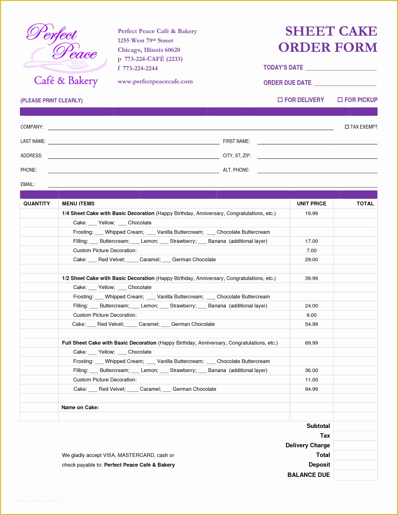 Cake Pop order form Template Free Of Cake order form Template Free Google Search
