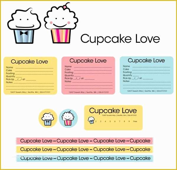 Cake Pop order form Template Free Of Cupcake Love by Sarah Johnson Via Behance Punch Card