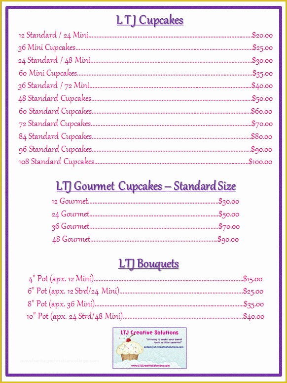 Cake Pop order form Template Free Of Cupcake Price List Tips to Know Pinterest