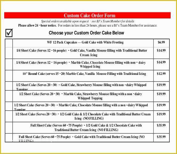 Cake Pop order form Template Free Of Pin Cake order forms Us and Uk Addicted to Costco Bakery
